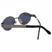 Blue sunglasses with spring hinges