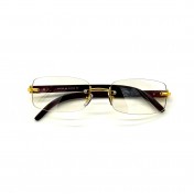 Frameless Rectangular Clear Lens Glasses