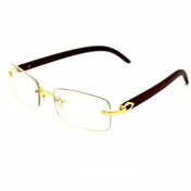 Frameless Rectangular Clear Lens Glasses