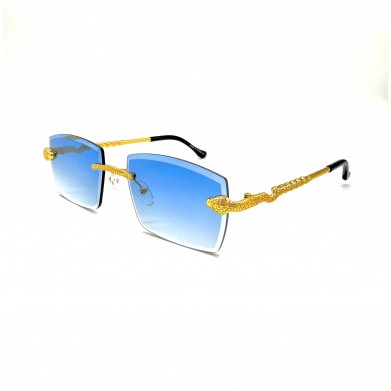 Gold Snake Frame Sunglasses
