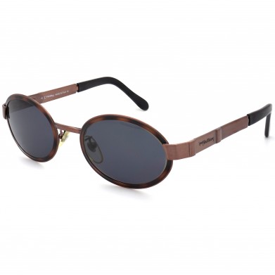 Round brown vintage sunglasses