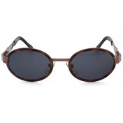 Round brown vintage sunglasses