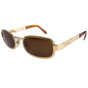 Sunglasses oval gold metal frame