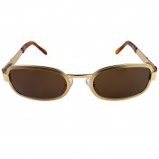 Sunglasses oval gold metal frame