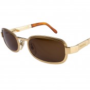 Sunglasses oval gold metal frame